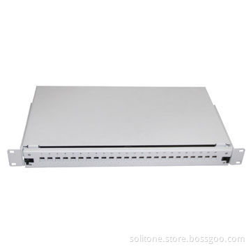 24 Ports 19 Inch Fiber Optic Patch Panel